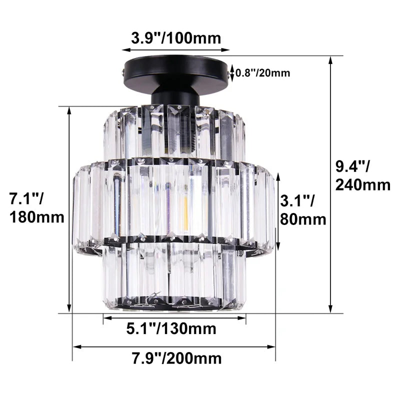Afralia™ Crystal Chandelier: Elegant LED Ceiling Light for Living Room, Bedroom, and Aisle. Luxurious Modern Design.