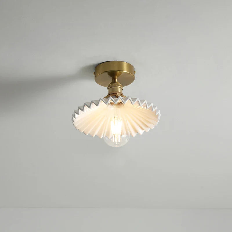 Afralia™ Nordic Copper LED Ceiling Lights for Bedroom Living Room Stair Light Fixtures