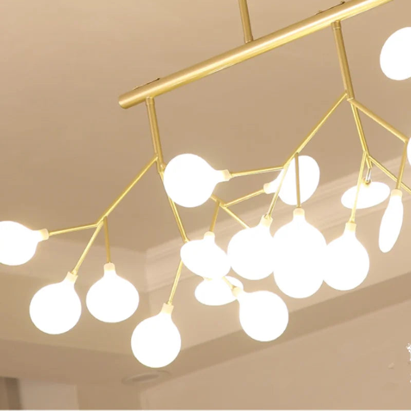 Afralia™ Linear Firefly Chandelier: Elegant Tree Branch Lighting for Home Decor