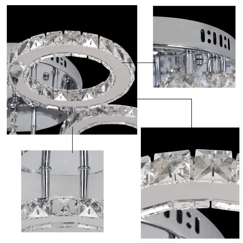 Afralia™ Crystal LED Ceiling Chandelier for Modern Living Room Decor Luxe Lighting Fixtures