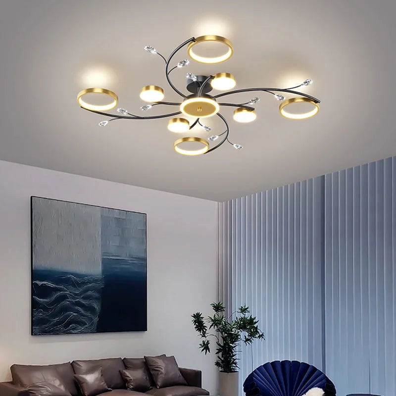 Afralia™ LED Crystal Chandelier for Bedroom Living Hall Dining StudyRoom Lighting