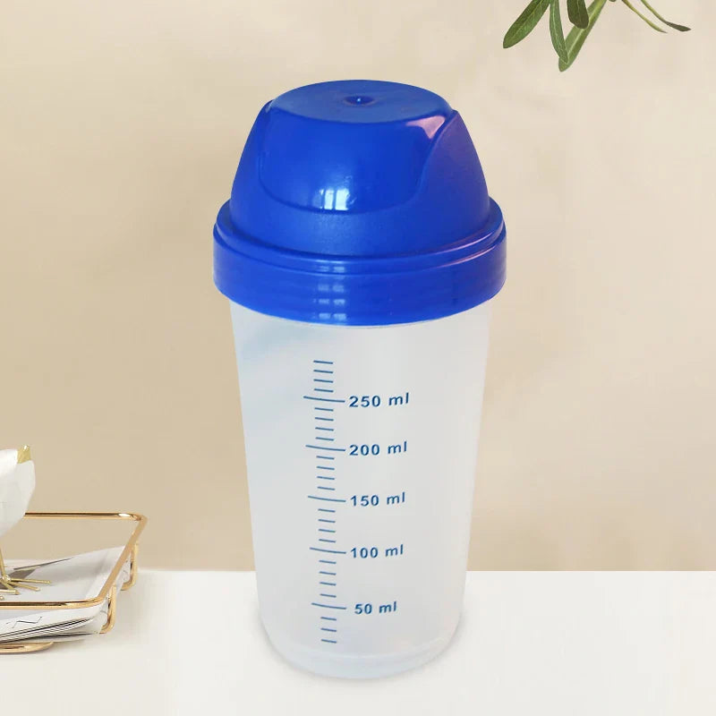 Afralia™ Transparent Shaker Bottle 300ml: Milkshake Protein Mixing Cup & Water Drinkware
