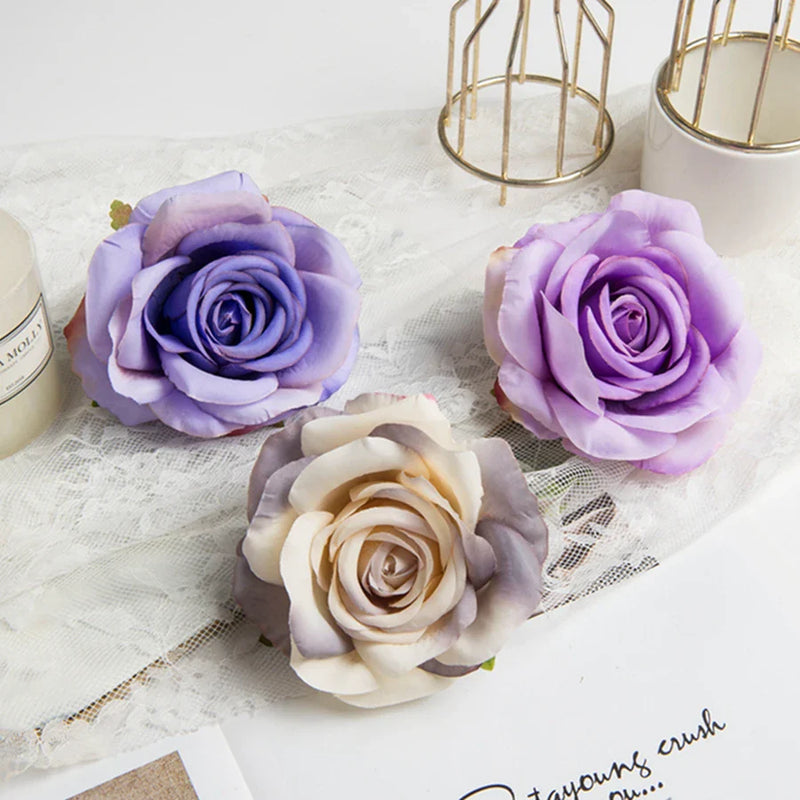 Afralia™ Silk Roses - 100Pcs 10Cm Artificial Flowers | Wedding, Christmas, DIY, Home Decor