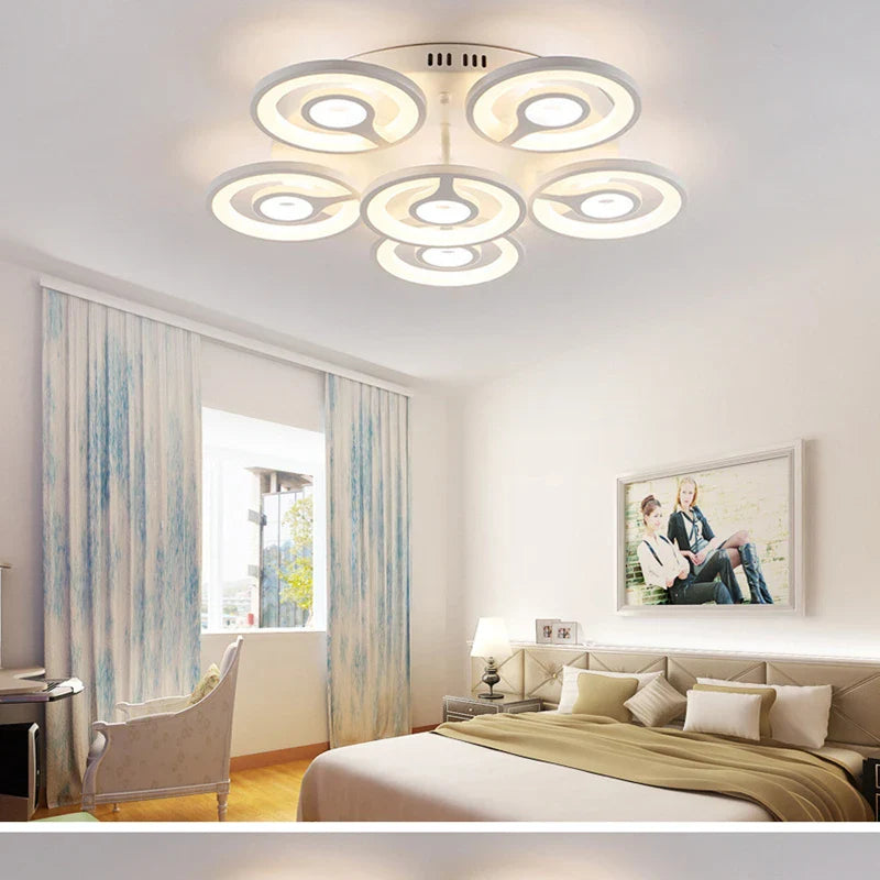 Afralia™ Modern Acrylic LED Ceiling Chandelier for Bedroom & Dining Room