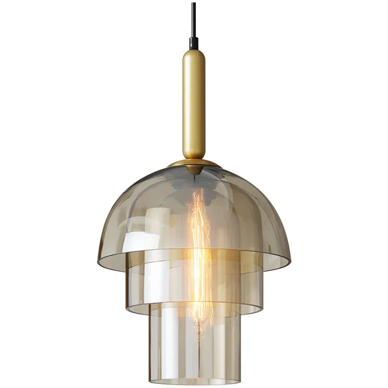 Afralia™ Luxury LED Glass Pendant Lights for Restaurant, Kitchen, and Bedroom Lighting