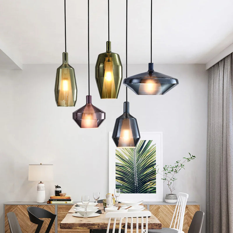 Afralia™ Glass Pendant Lights for Home Art Decor and Coffee Bar, Nordic Style Kitchen Island Lighting.