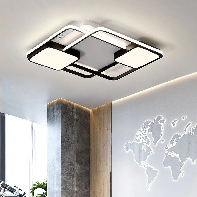 Afralia™ LED Chandelier: Modern Dimmable Light for Living Room, Kitchen, and Aisle