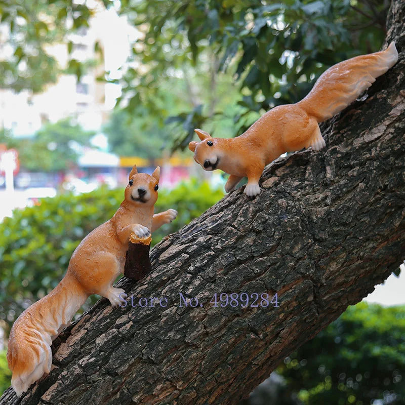 Afralia™ Resin Squirrel Garden Decoration - Simulated Animal Ornaments