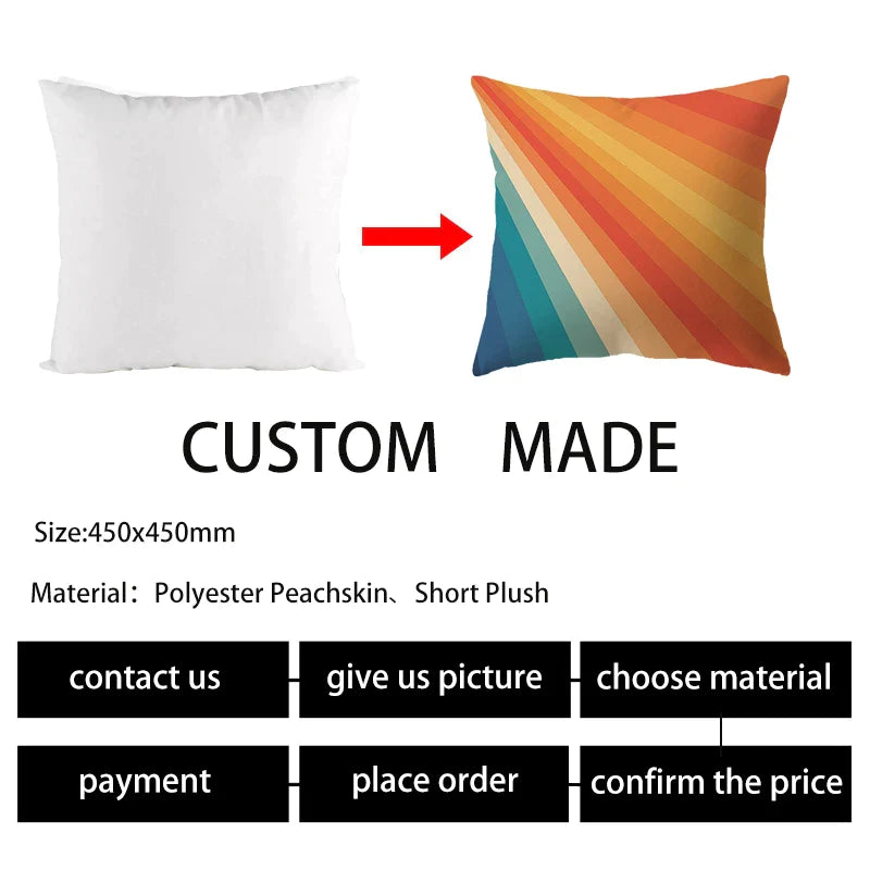 Afralia™ Geometric Stripe Patchwork Pillow Case | Home Decor Sofa Cushion Cover