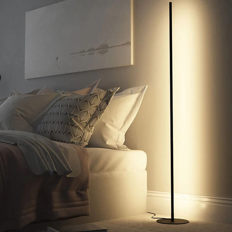 Afralia™ LED Cylindrical Floor Lamp Industrial Bedroom Standing Light