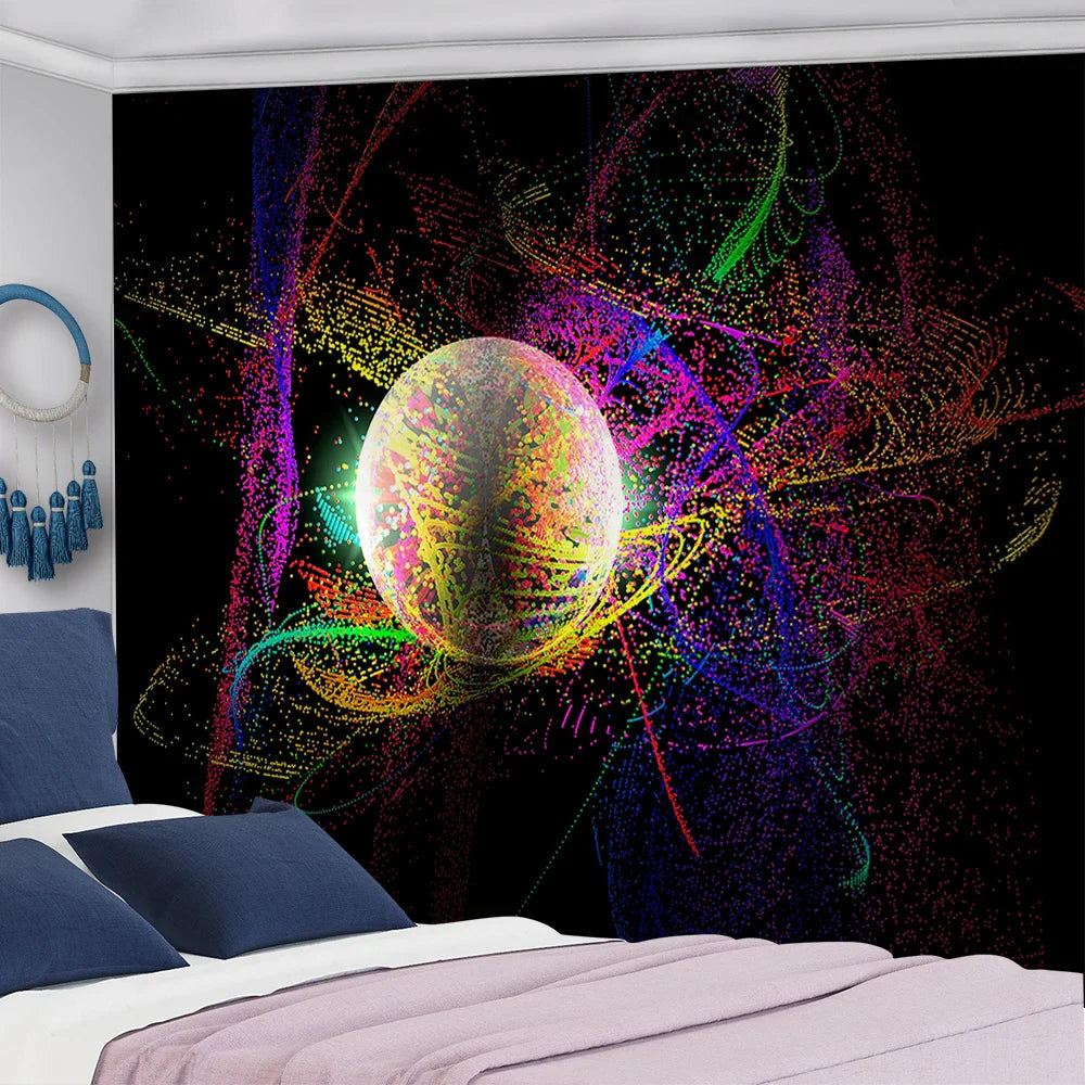 Afralia™ Psychedelic Mandala Tapestry for Dormitory, Living Room, Bedroom Wall Decor