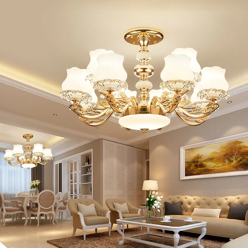 Afralia™ Luxury Duplex Building Chandelier Elegant Villa Pendant Light Modern Living Room Bedroom Lighting