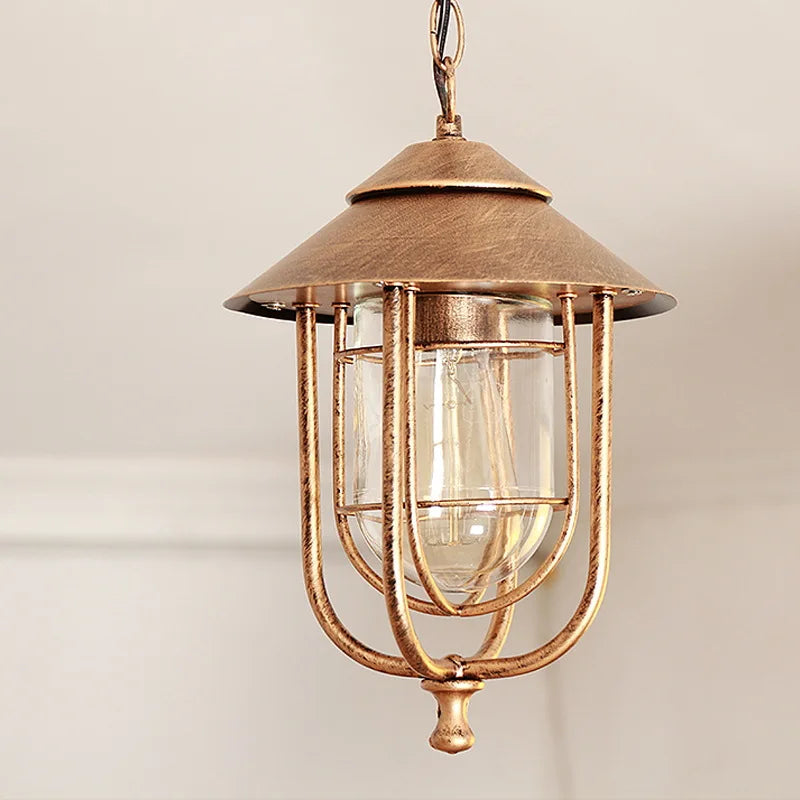 Afralia™ Vintage Chandelier Outdoor Light Glass Lamp for Garden, Courtyard, or Balcony