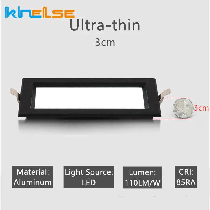 Afralia™ LED Panel Lamp: Ultra-thin Anti-Fog Recessed Ceiling Downlight for Bathroom, Corridor, Industrial Lighting