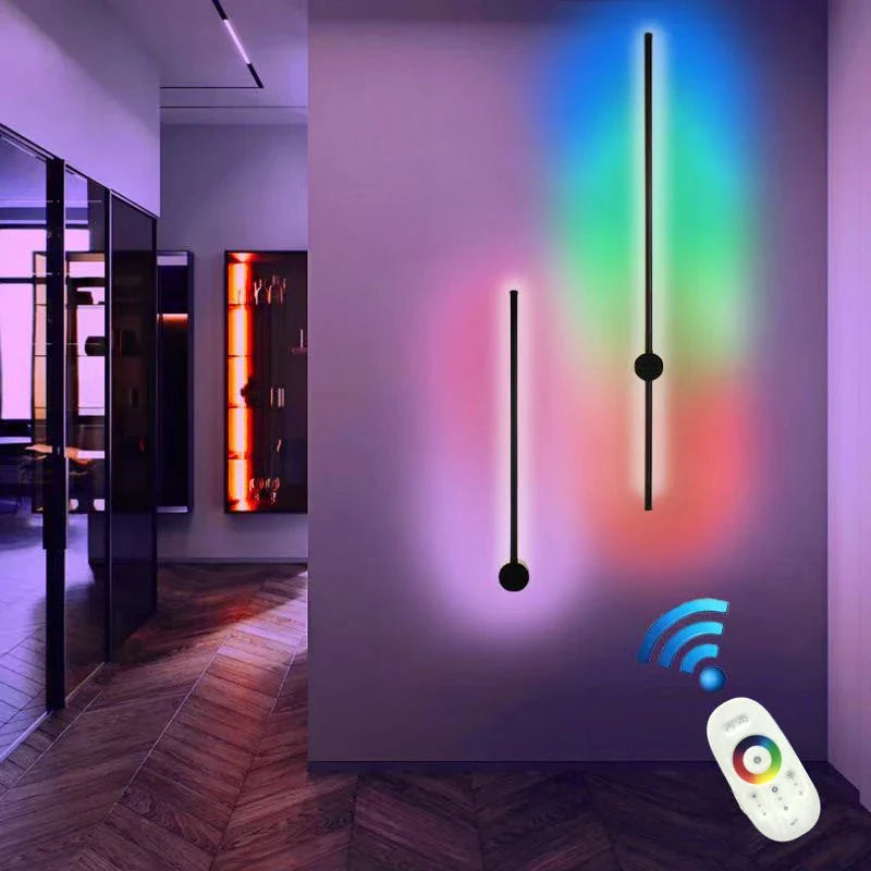 Afralia™ RGB Remote Dimming LED Wall Sconces for Bedroom and Living Room Lighting