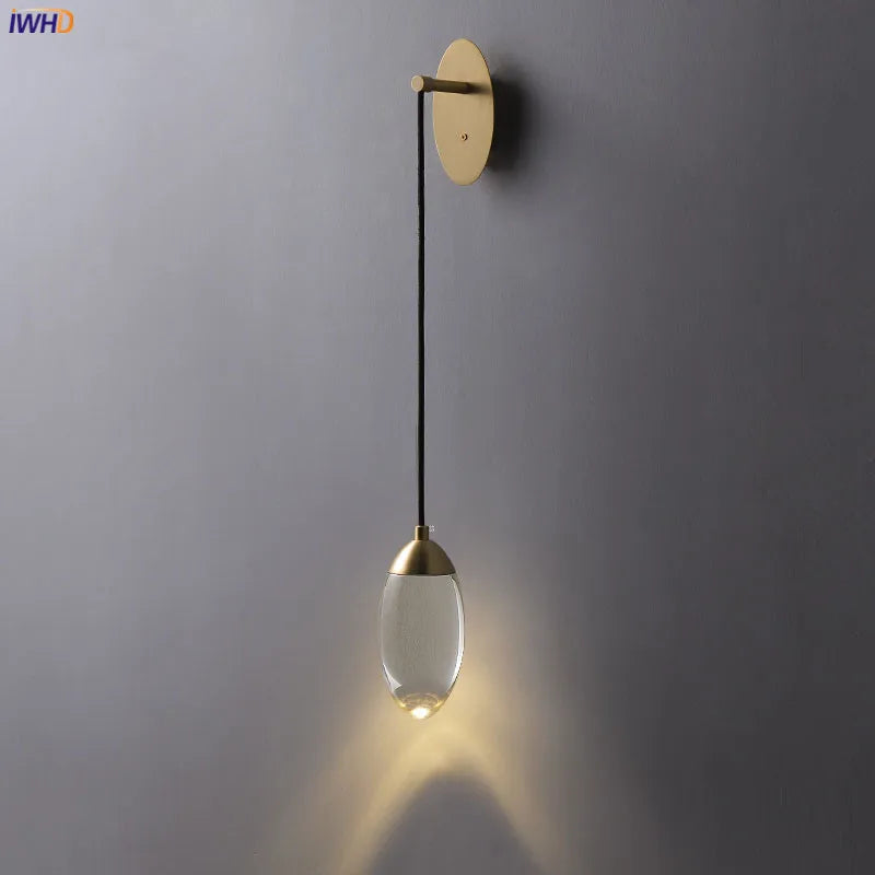 Afralia™ Crystal LED Wall Light: Modern Luxury Nordic Home Lighting for Bedroom, Stair, Beside Lamp