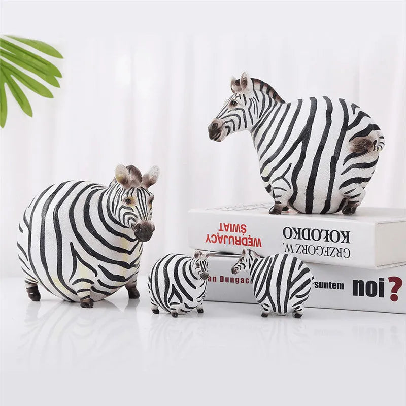 Afralia™ Big Belly Zebra Resin Sculpture: Modern Decor for Home, Office, Living Room