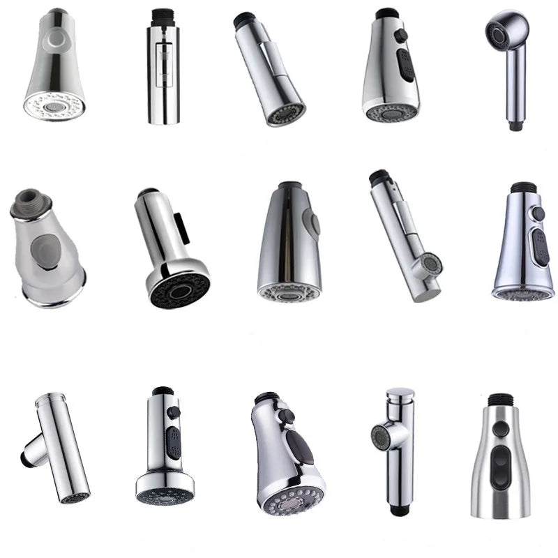 Afralia™ Kitchen Tap Pull Out Shower Head Faucet Replacement Spouts Nozzle - Faucet Accessories