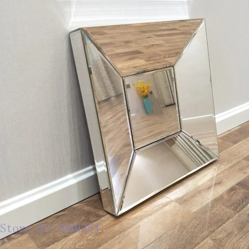 Afralia™ Square Wall Mirror Set for Living Room Decor and Home Accessories