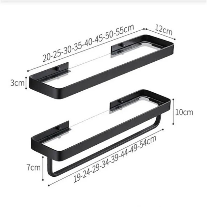 Afralia™ Glass Corner Shelf with Bar for Bath and Kitchen Storage