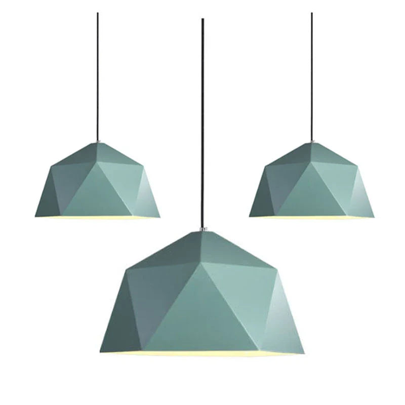 Afralia™ Iron Diamond Pendant Lights Modern Geometry Pendent Lighting for Living Room & Cafe
