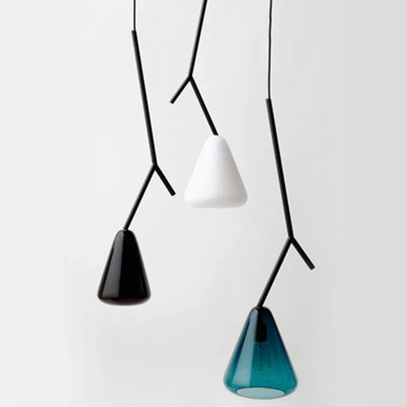 Afralia™ Glass Pendant Lights: Modern LED Nordic Branch Design Hanging Lamp