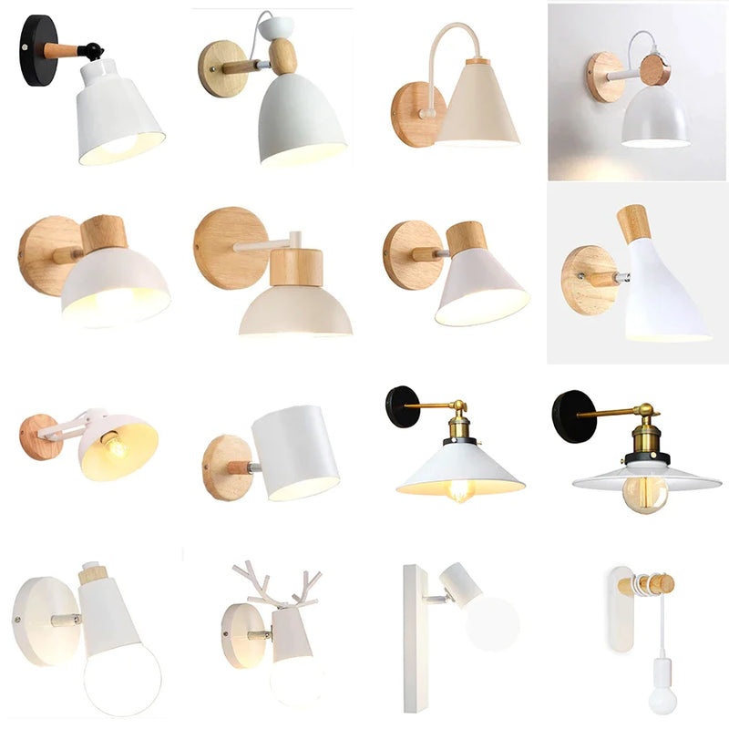 Afralia™ Modern Wooden Wall Lights for Living Dining Room, Elegant Home Lighting Sconces