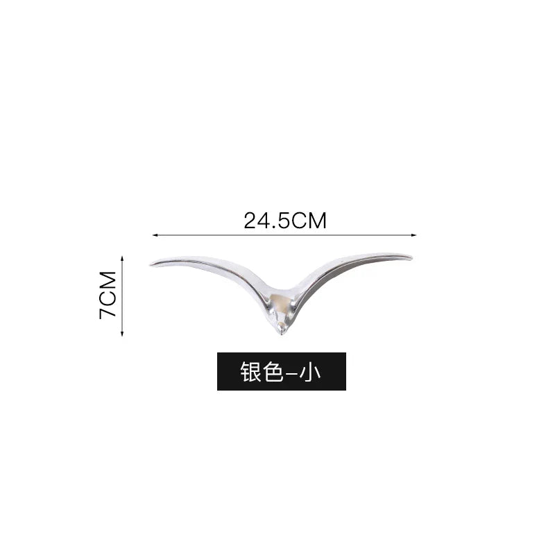 Afralia™ Bird Ceramic Pendant Wall Decor Gold Seagull Wild Goose Modern Home