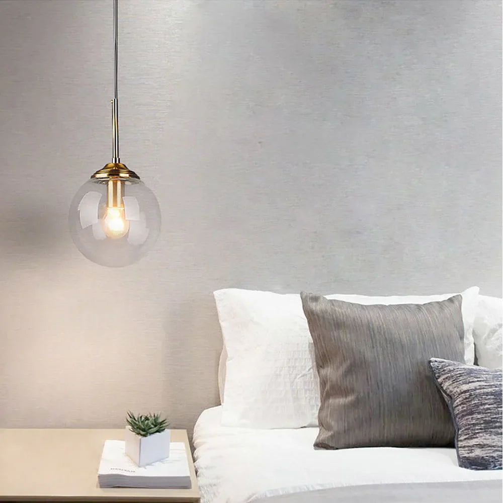 Afralia™ Glass Ball Pendant Lamps: Modern Lighting for Bar, Restaurant, Bedroom
