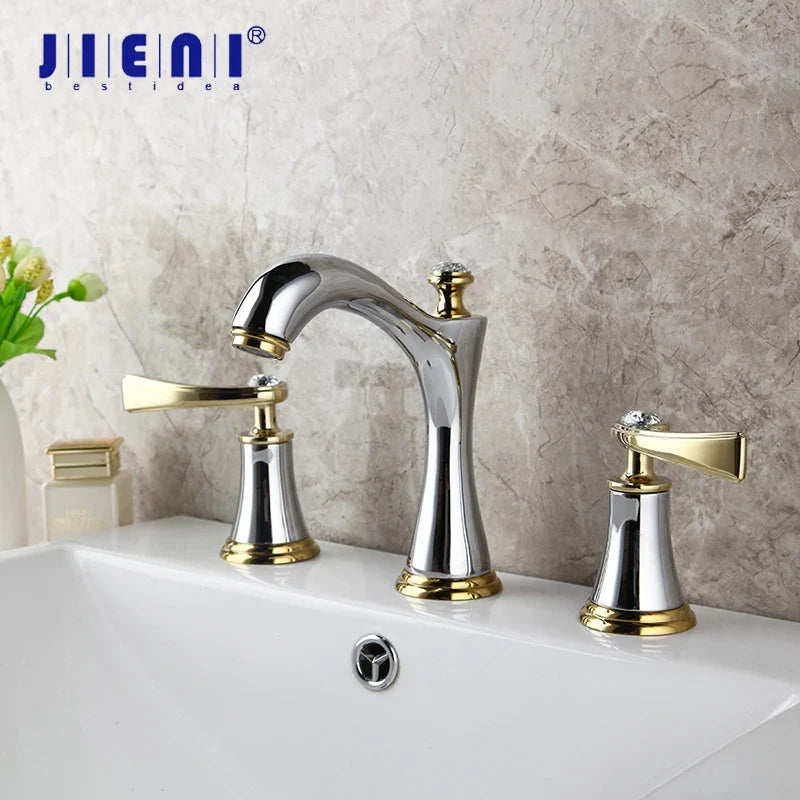 Afralia™ Matte Black Bathroom Faucet Set with 2 Handles for Bathtub and Basin