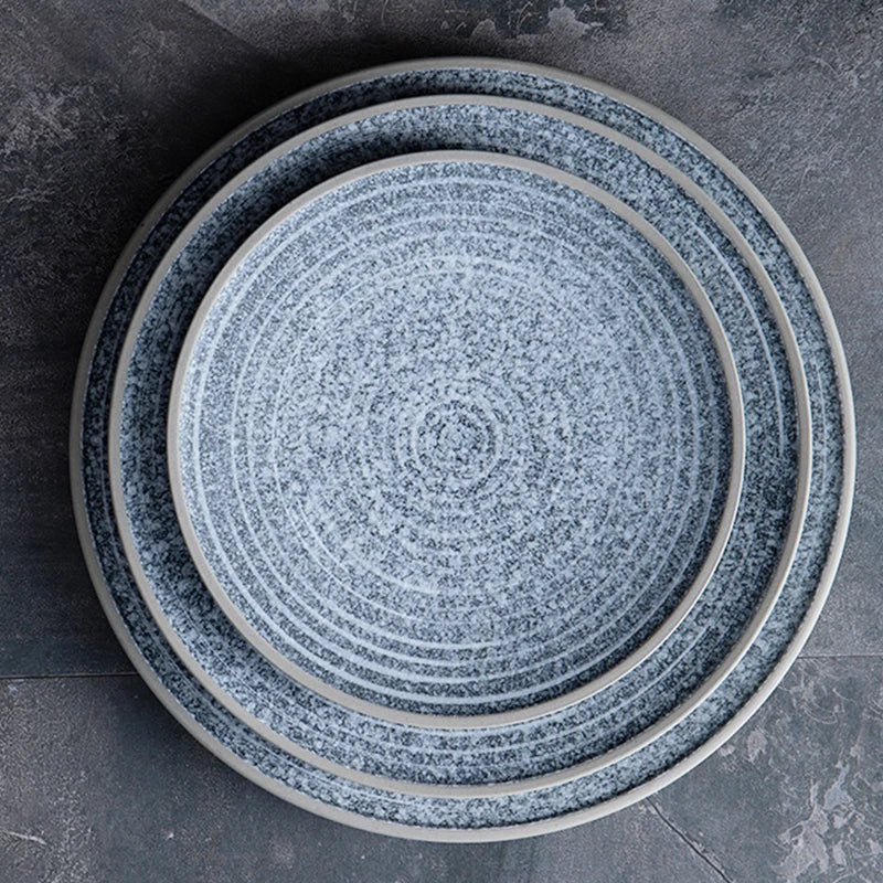 Afralia™ Ceramic Dinner Plate Set - Stone Inspired Design