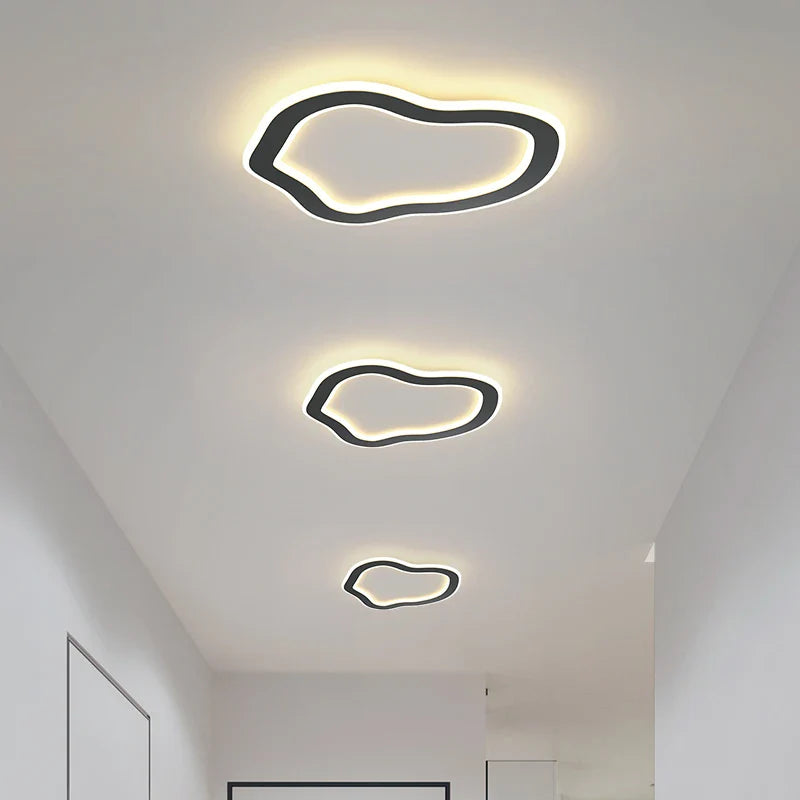 Afralia™ Nordic LED Round Aisle Ceiling Lamp for Home Kitchen, 25cm Square Creative Lights