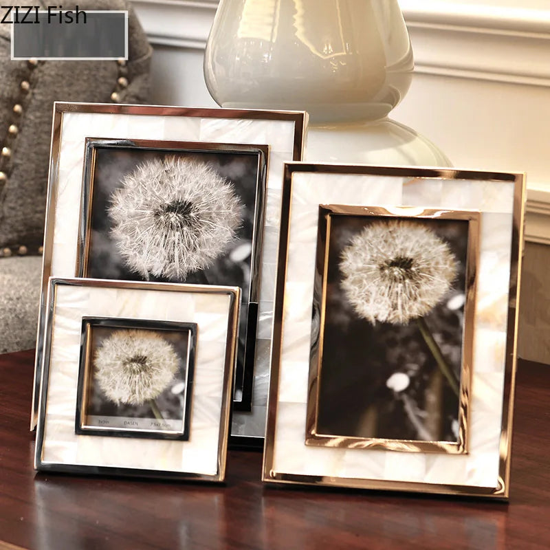 Afralia™ European Alloy Photo Frame: Elegant 6/7 Inch Decor for Home, Wedding, Gala.