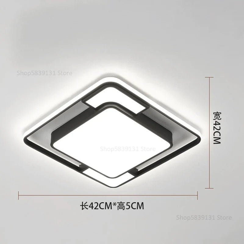 Afralia™ Geometry LED Ceiling Light: Modern Nordic Light Luxury for Living Room Decor