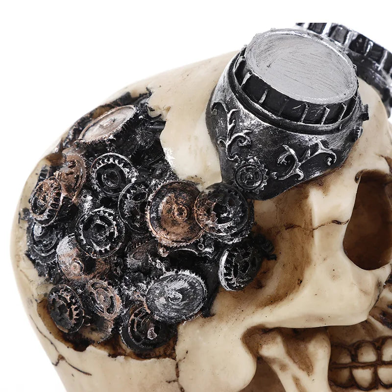 Afralia™ Animal Skull Head Punk Mechanical Desktop Decoration for Bar Atmosphere