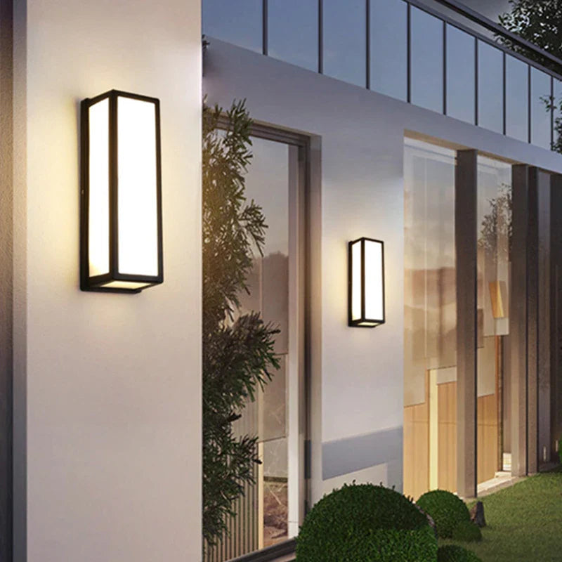 Afralia™ Outdoor Aluminum Wall Lamp Modern Staircase Entrance Lights