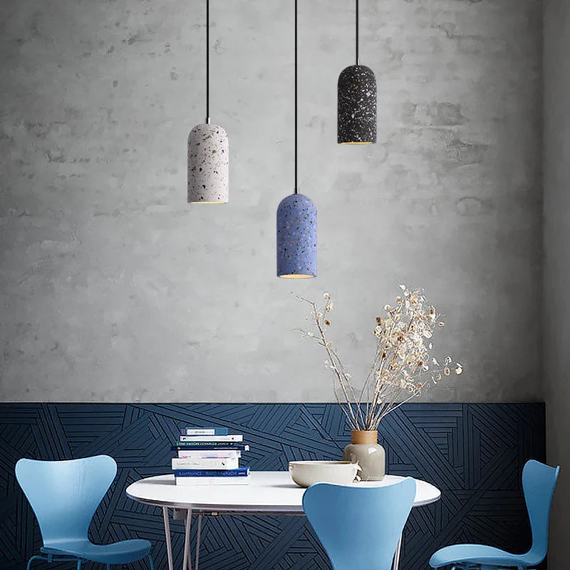 Afralia™ Cement Pendant Lights - LED Industrial Decor for Kitchen Dining Room Bar