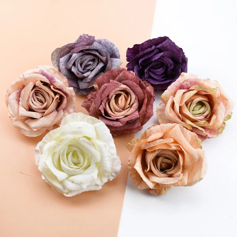 Afralia™ 9CM Silk Roses Artificial Flowers for Home Decor, DIY, Gifts, Weddings