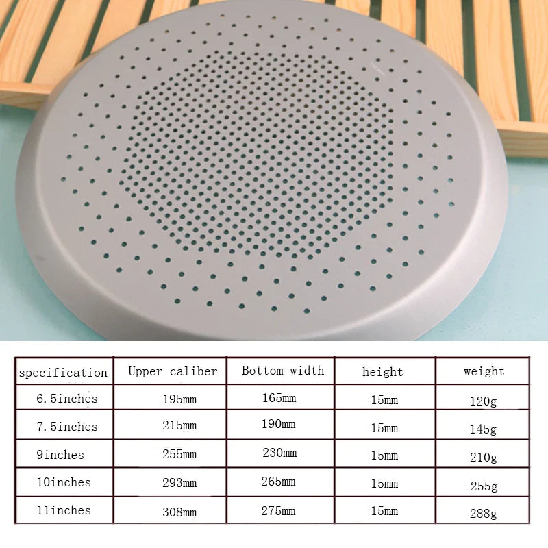 Afralia™ Pizza Pan: Thick Aluminium Alloy Pie Pan for Baking, Punching Holes, Kitchen Bakeware