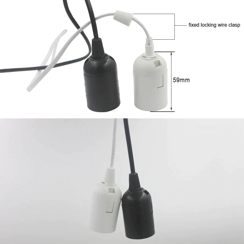 Afralia™ Pendant Lamp Base with Switch Wire & E27 Socket Holder for LED Bulb