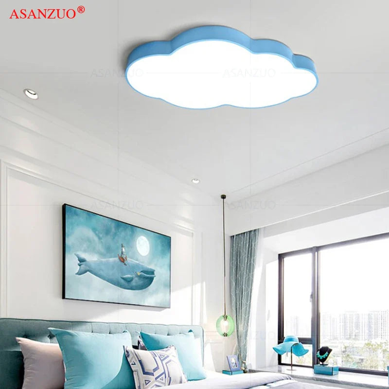 Afralia™ Cloud LED Kids Ceiling Light - Cartoon Bedroom Chandelier for Amusement Parks & Schools