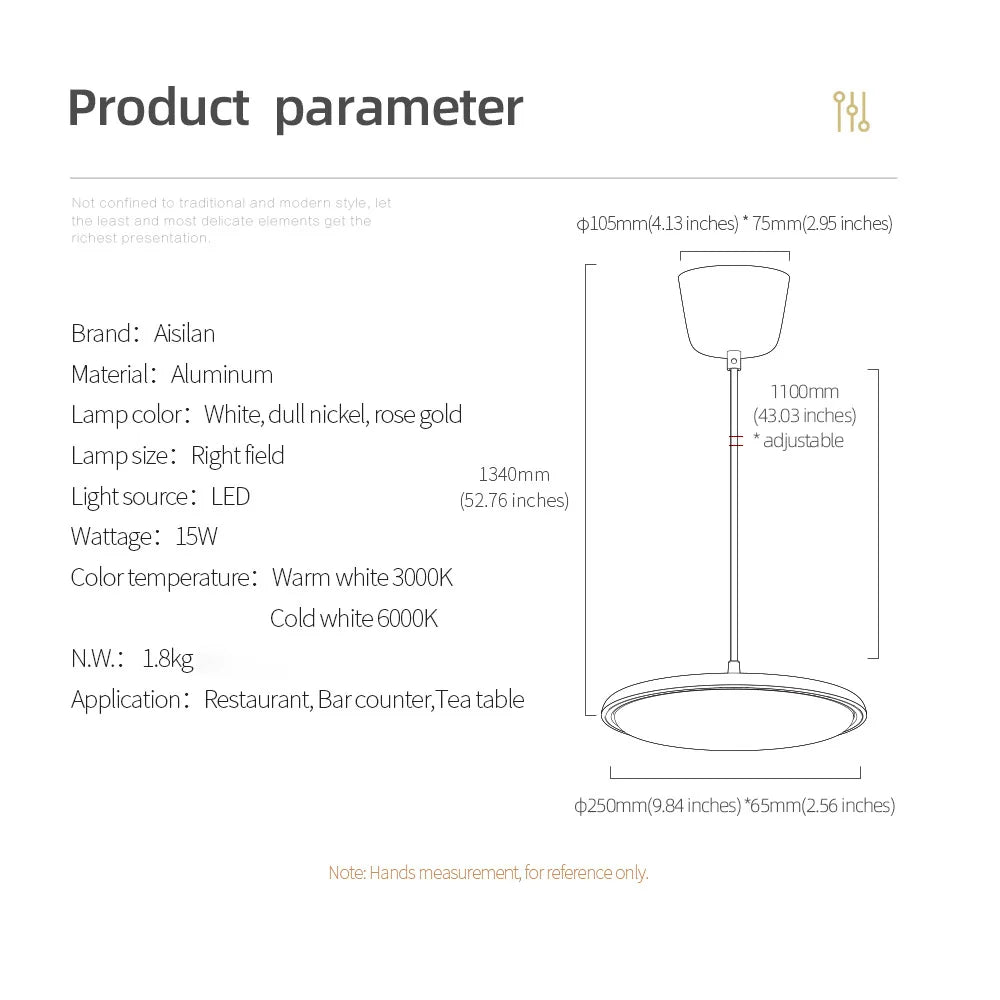 Afralia™ Nordic LED Pendant Light: Minimalist 15W Hanging Lamp for Kitchen Island, Bedside