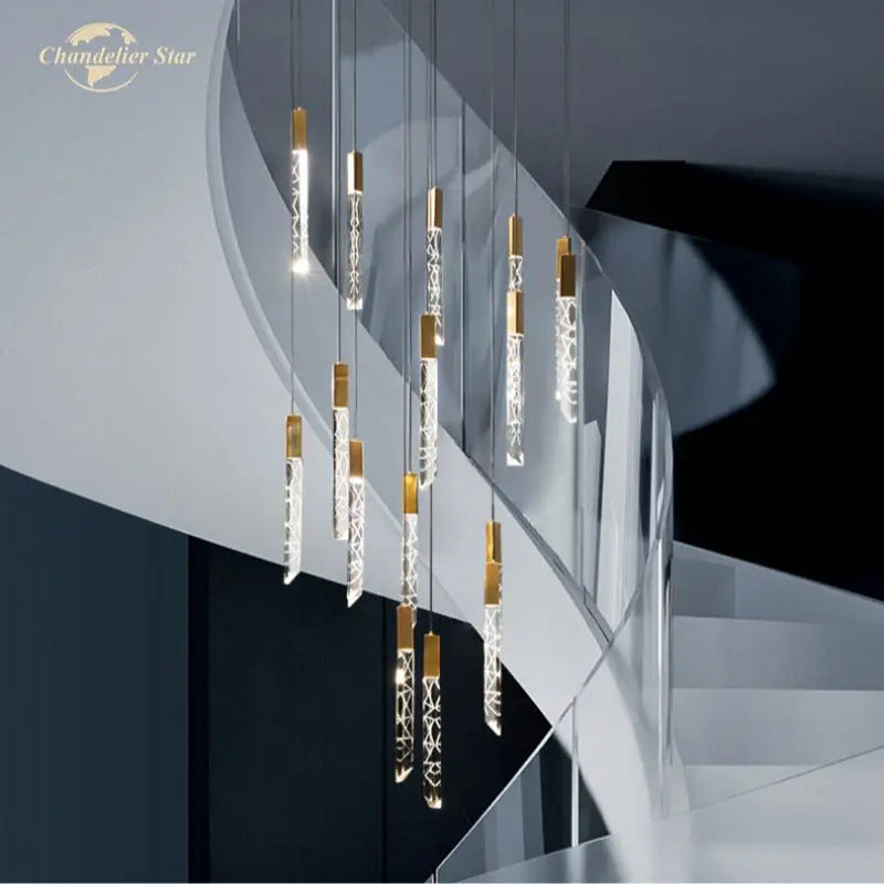 Afralia™ Modern Crystal LED Chandeliers - Stainless Steel Pendant Light for Bedroom, Living Room