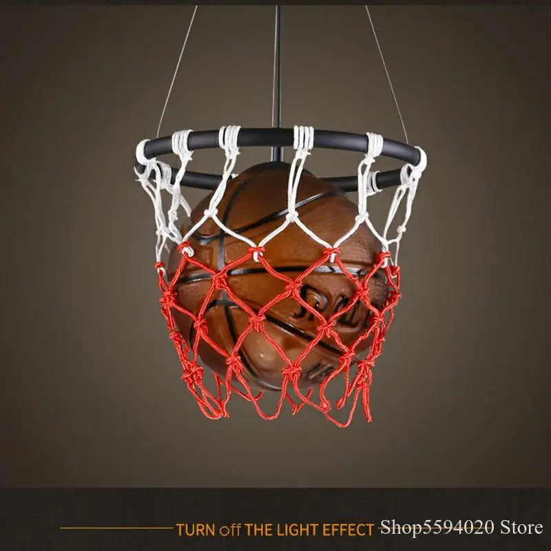 Afralia™ Basketball Pendant Lights Hanging Lamp Home Deco Bar Cafe Shop Living Room Bedroom Kitchen