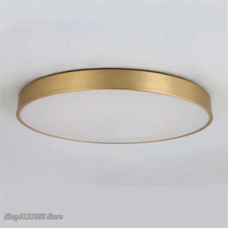 Afralia™ Gold Acrylic LED Ceiling Light - Modern Ultra-Thin Surface, Nordic Design