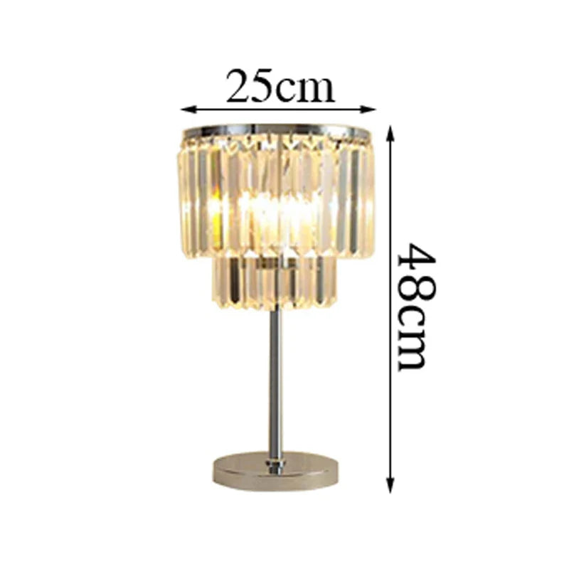 Afralia™ Crystal Table Lamps: Modern Warm Living Room Study Desk Decor Fixtures