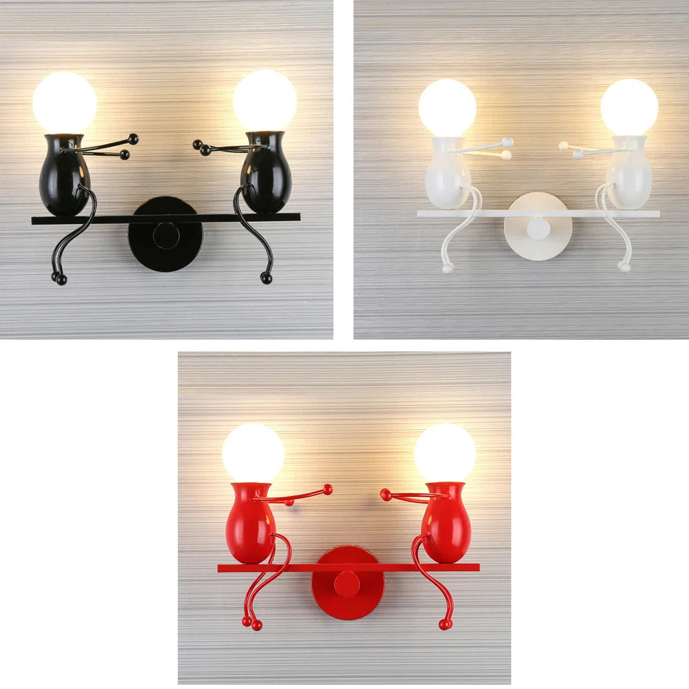 Afralia™ Creative LED Wall Light Indoor Wall Sconce Modern Art Decor Iron E27