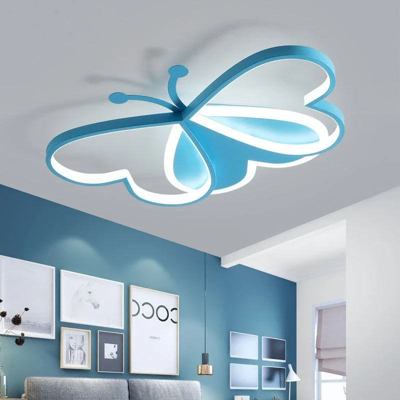 Afralia™ Butterfly LED Ceiling Light for Modern Living Room and Girls Bedroom