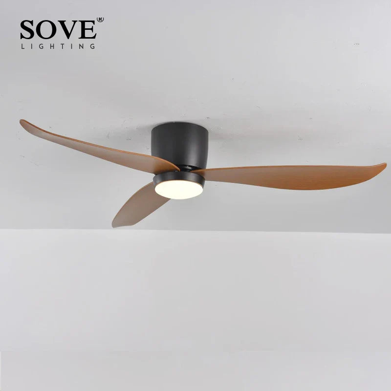 Afralia™ Modern Led Ceiling Fan with Remote Control for Bedroom, 220V