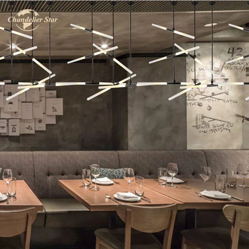 Afralia™ Nordic Iron Glass LED Chandelier Modern Living Room Bedroom Pendant Light